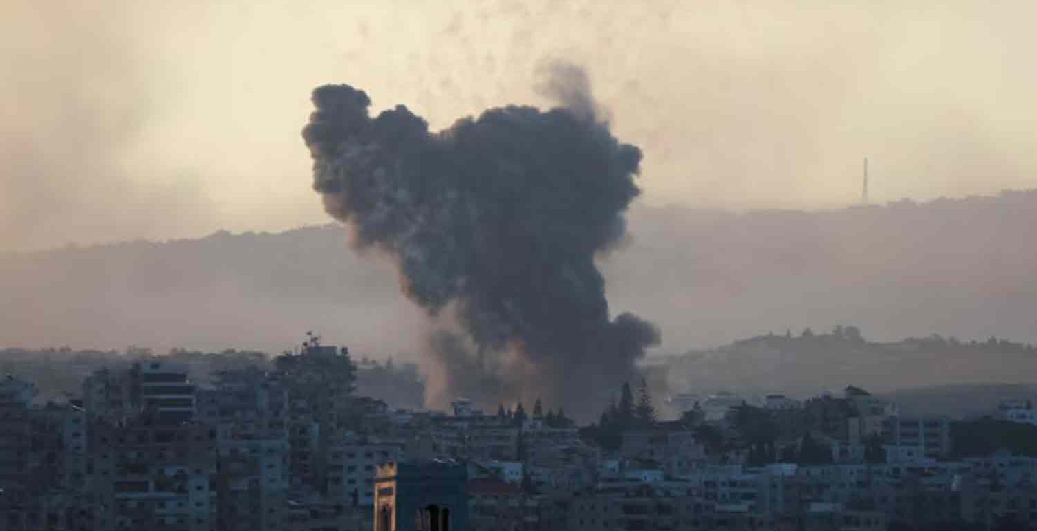 Smoke billows over southern Lebanon, amid ongoing cross-border hostilities between Hezbollah and Israeli forces