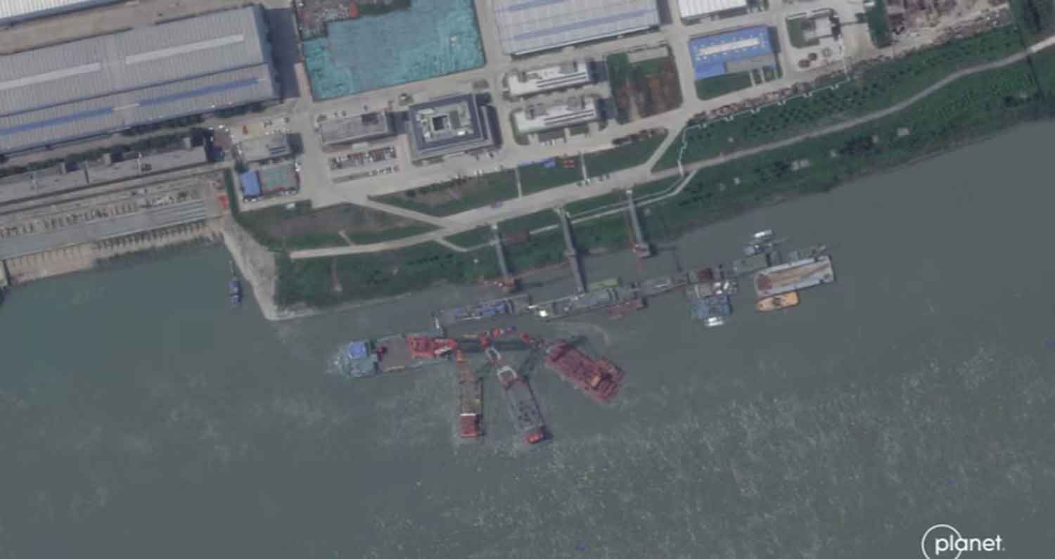 Wuchang-shipyard-in-Wuhan-Shi,-China