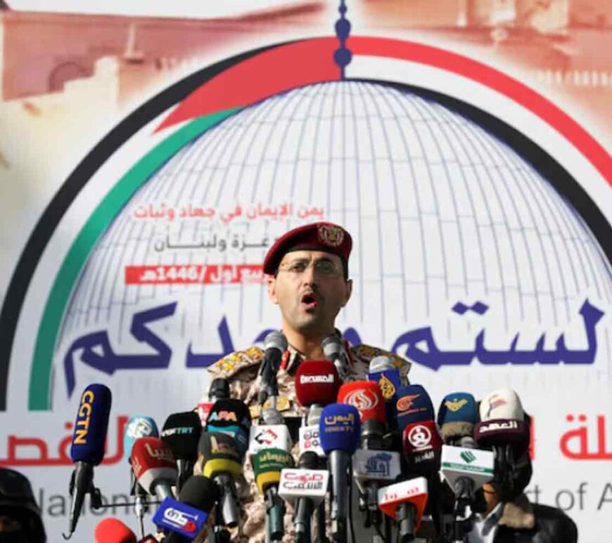 Houthi military spokesman, Yahya Sarea