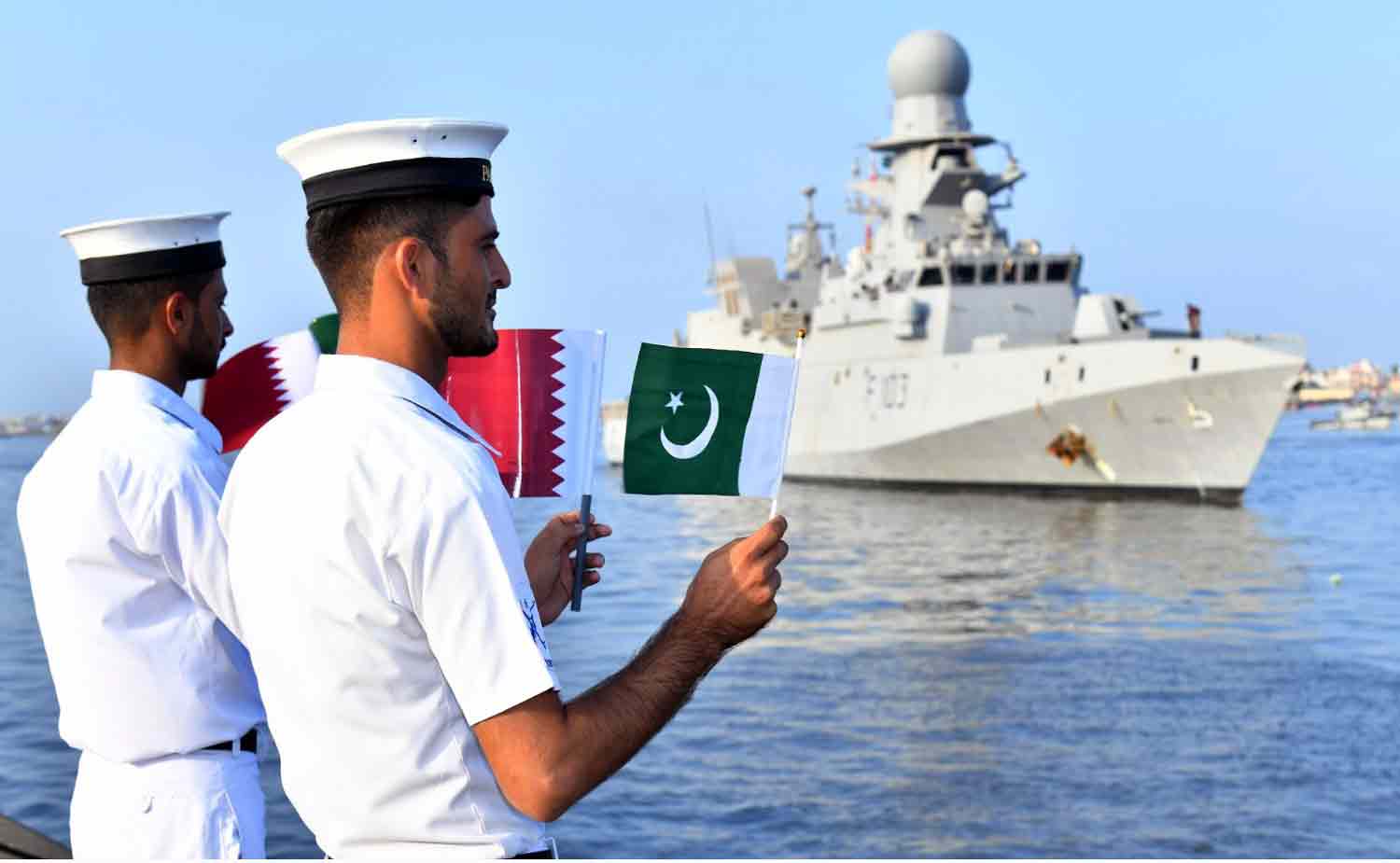 Qatari ship Al Khor visits Karachi for naval exercises