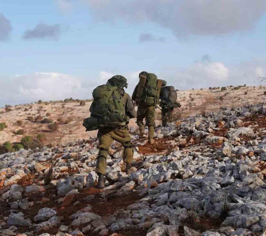 A handout image released on October 3, 2024 by the Israeli army says to show members of the Israeli army taking part in an operation in southern Lebanon.