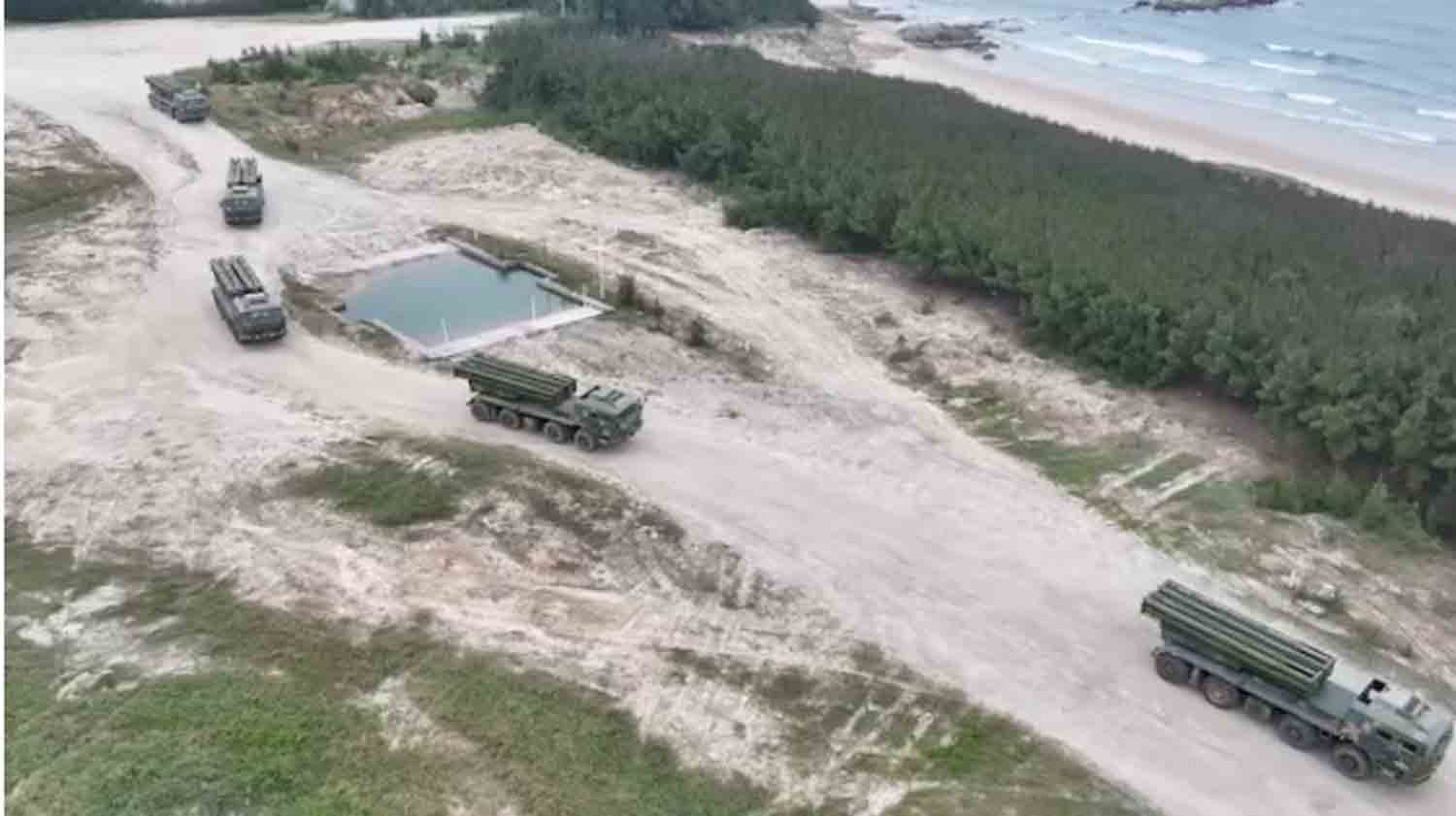 What did China achieve from military exercises around Taiwan?