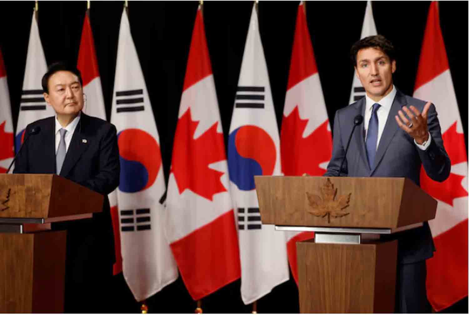 South Korea’s Yoon and Canada’s Trudeau express concerns about North Korea’s role in the Ukraine conflict