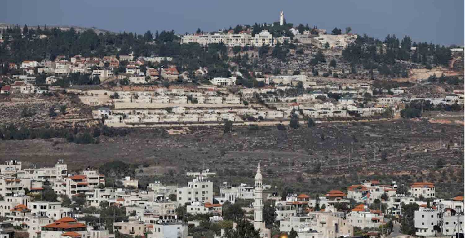 A view of the Israeli settlement Shilo near the Palestinian town of Turmus Ayya near Ramallah, in the Israeli-occupied West Bank.