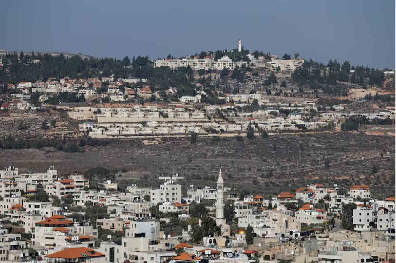 A view of the Israeli settlement Shilo near the Palestinian town of Turmus Ayya near Ramallah, in the Israeli-occupied West Bank.