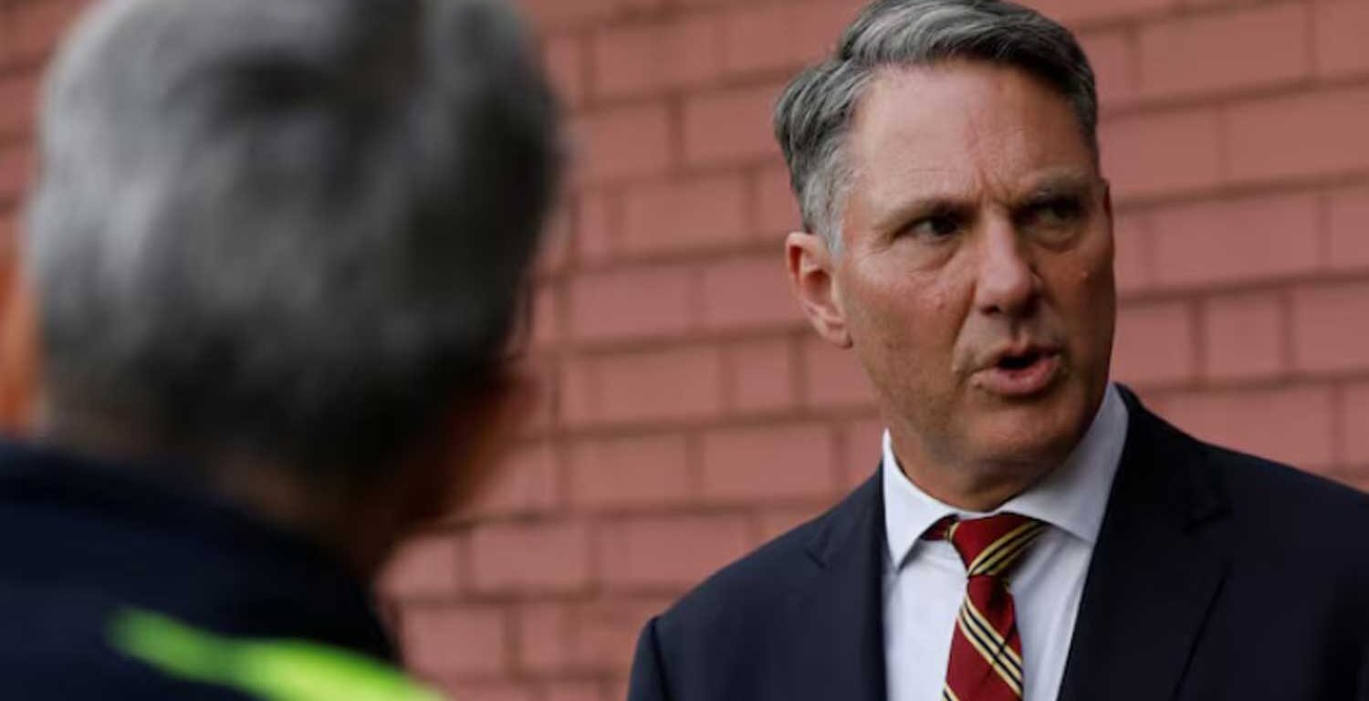 Australian Deputy Prime Minister and Defence Minister Richard Marles speaks during a tour of the Sheffield Forgemasters site