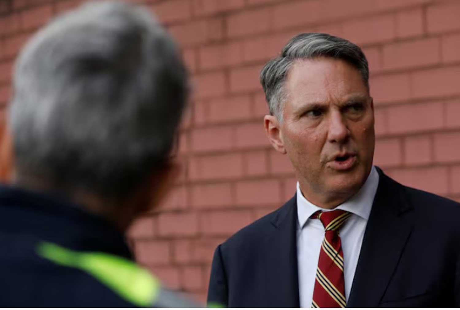 Richard-Marles Australian Deputy Prime Minister and Defence Minister Richard Marles speaks during a tour of the Sheffield Forgemasters site
