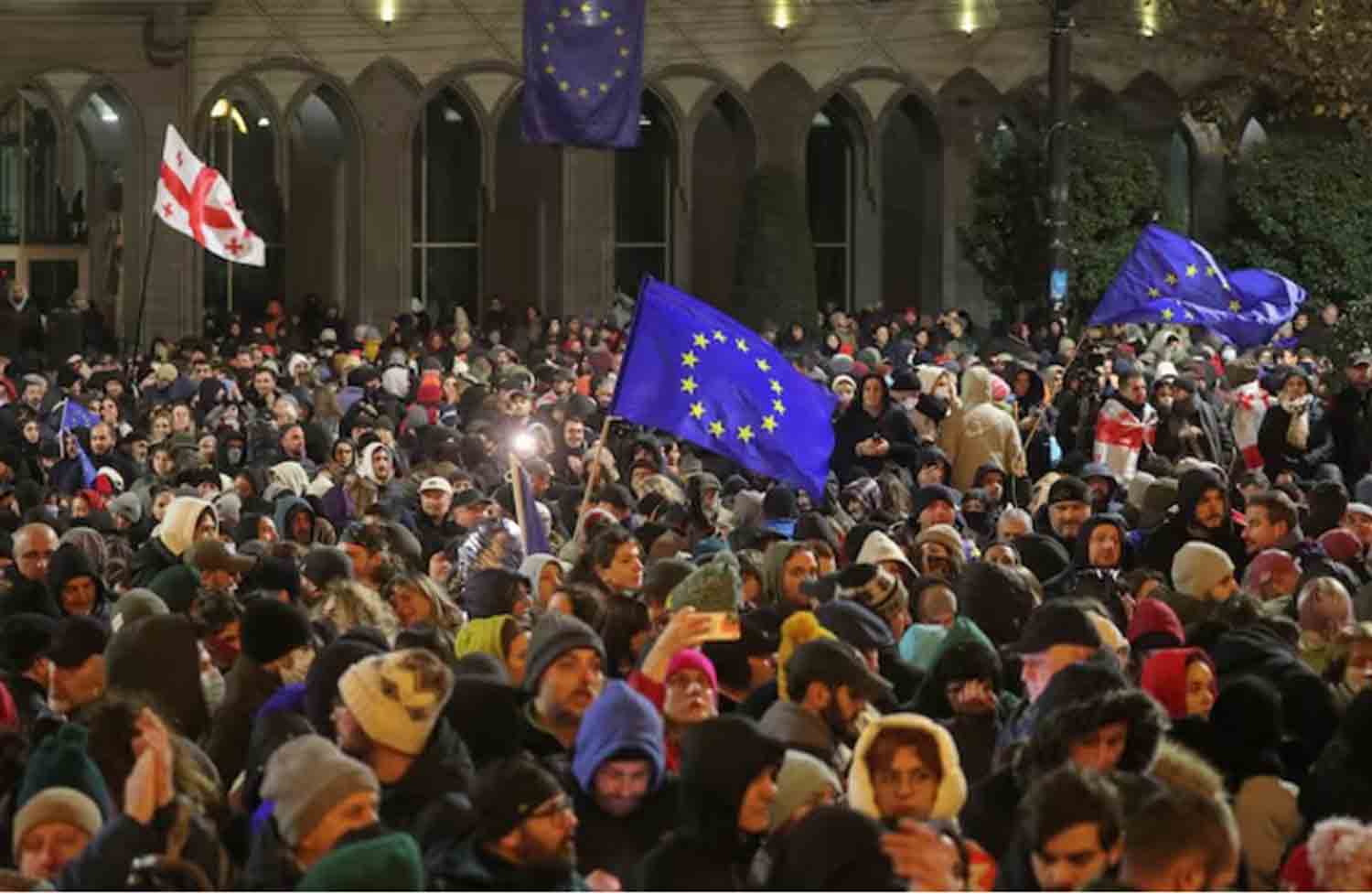 EU envoy describes Georgia’s suspension of EU negotiations as ‘heartbreaking’ and denounces police brutality