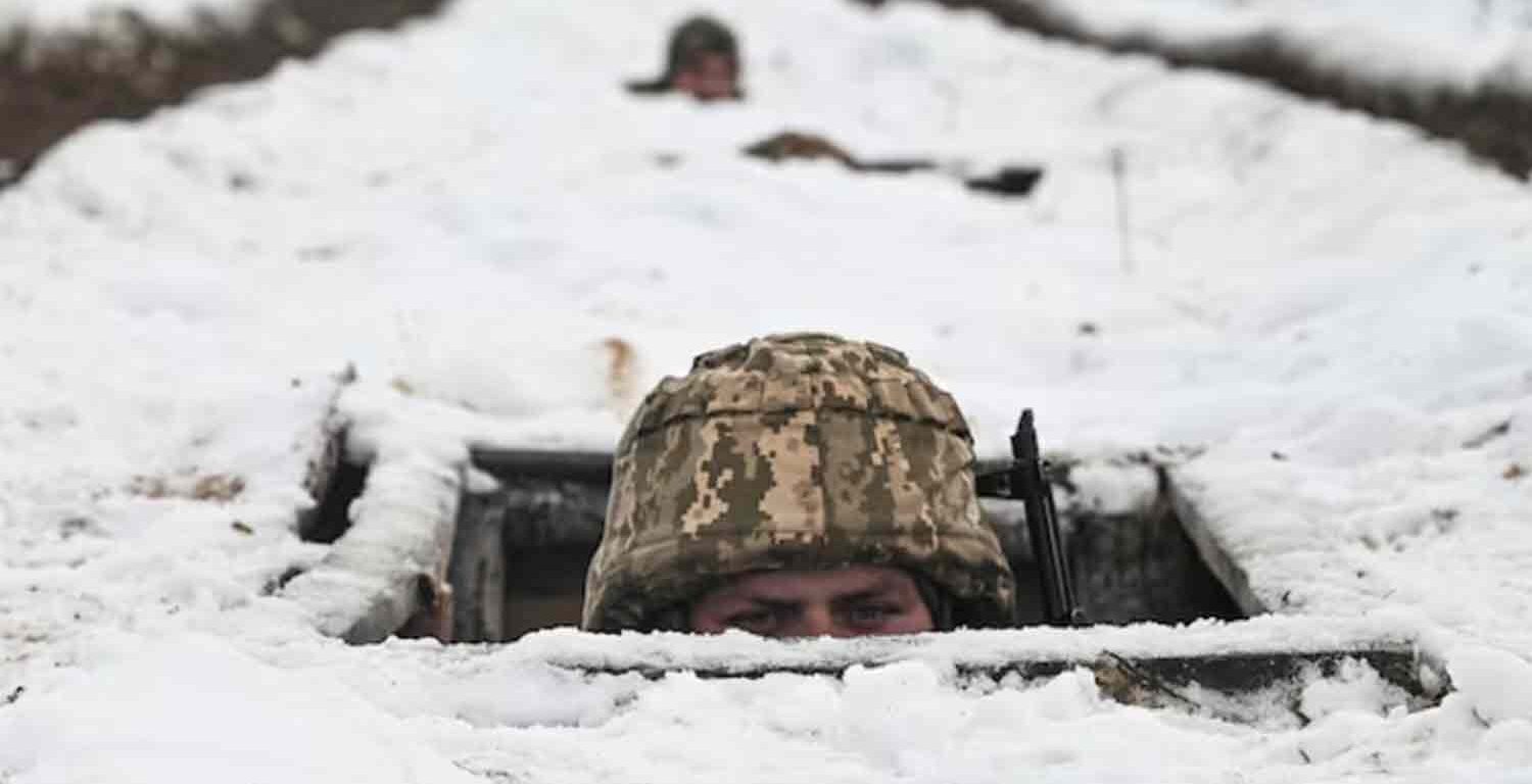 A Ukrainian service member attends military exercises during drills at a training ground, amid Russia's attack on Ukraine, in Chernihiv region, Ukraine.