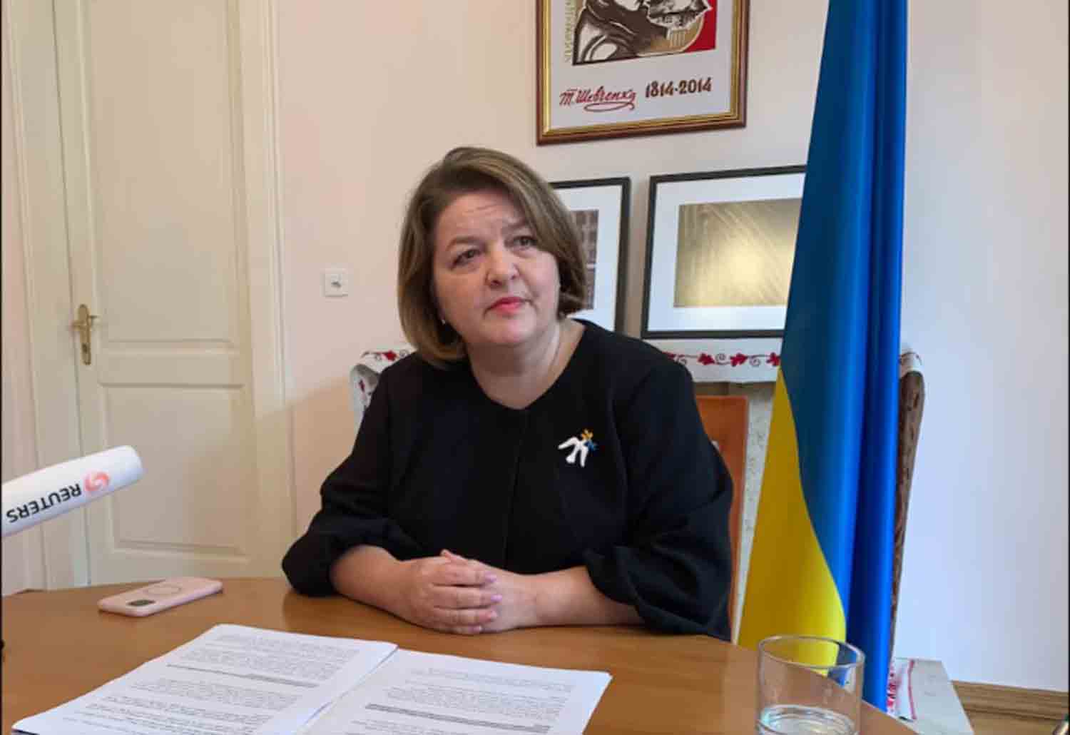 Ukrainian ambassador to the U.N. in Geneva Yevheniia Filipenko