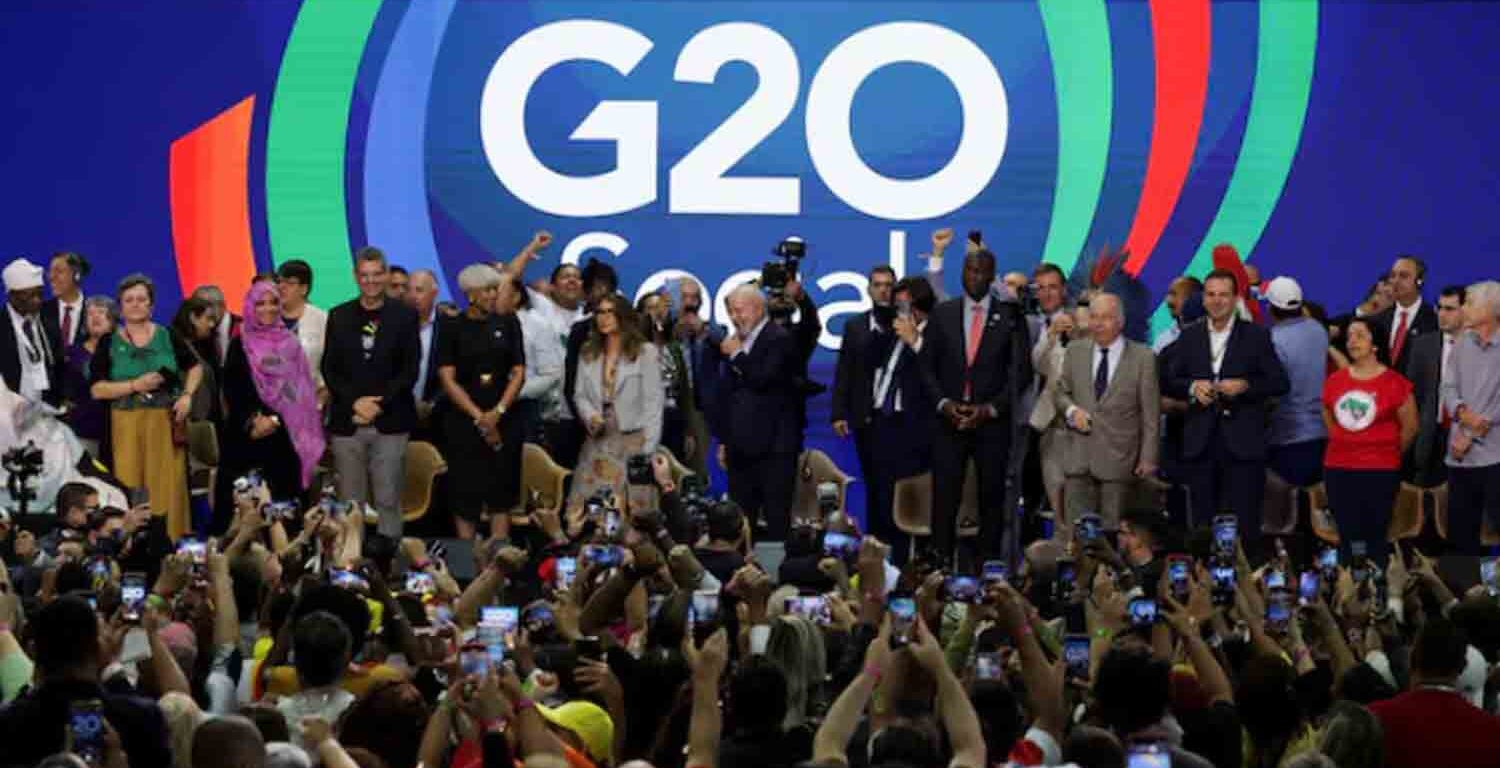 Brazil's President Luiz Inacio Lula da Silva and first Lady Rosangela "Janja" da Silva attend the closing ceremony of the G20 Social summit, in Rio de Janeiro, Brazil, November 16, 2024.