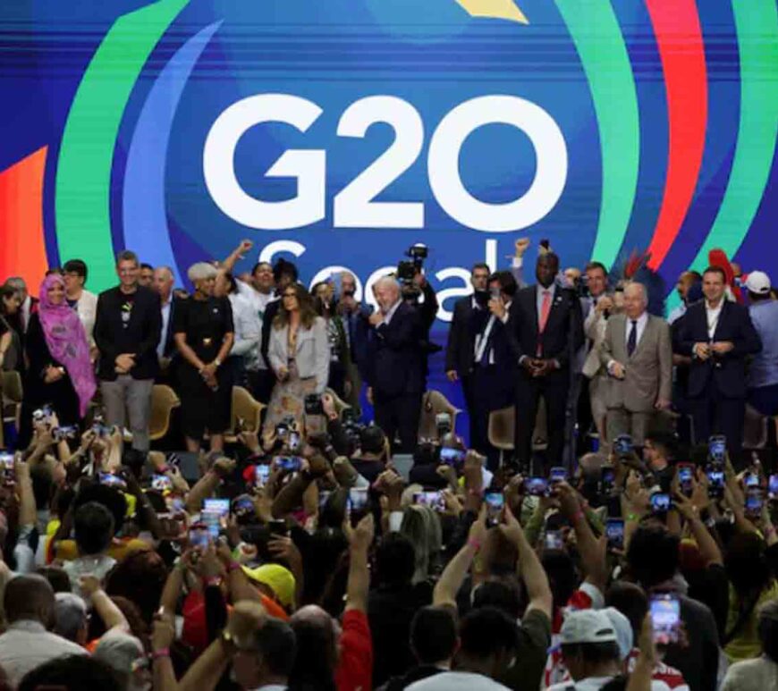 Brazil's President Luiz Inacio Lula da Silva and first Lady Rosangela "Janja" da Silva attend the closing ceremony of the G20 Social summit, in Rio de Janeiro, Brazil, November 16, 2024.