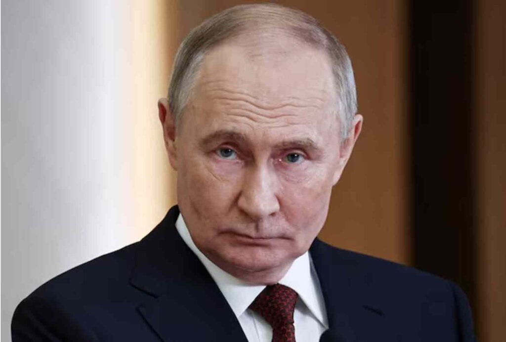 Russian President Vladimir Putin attends a press conference