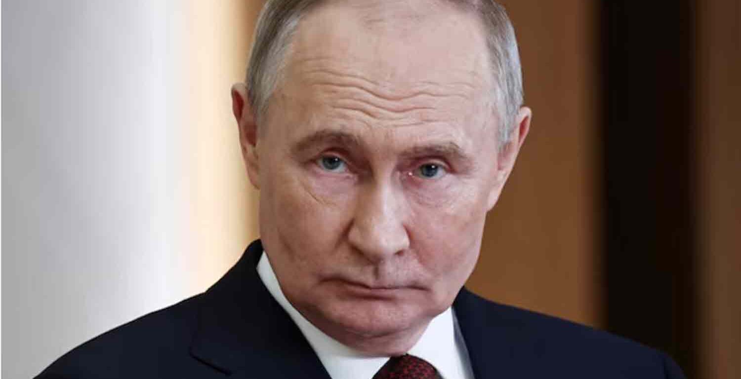 Russian President Vladimir Putin attends a press conference