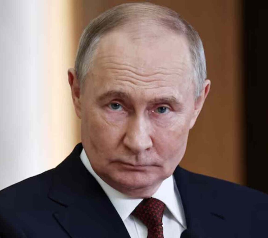 Russian President Vladimir Putin attends a press conference