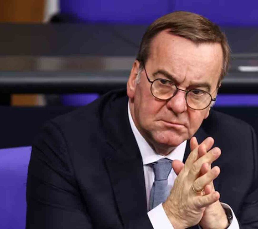 German Defence Minister Boris Pistorius attends a session of Germany's lower house of parliament, the Bundestag, in Berlin, Germany.