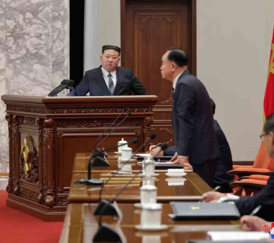 North Korean leader Kim Jong Un chairs a meeting of the country's ruling party, in Pyongyang, North Korea, in this photo released on December 29, 2024 by North Korea's official Korean Central News Agency. KCNA.