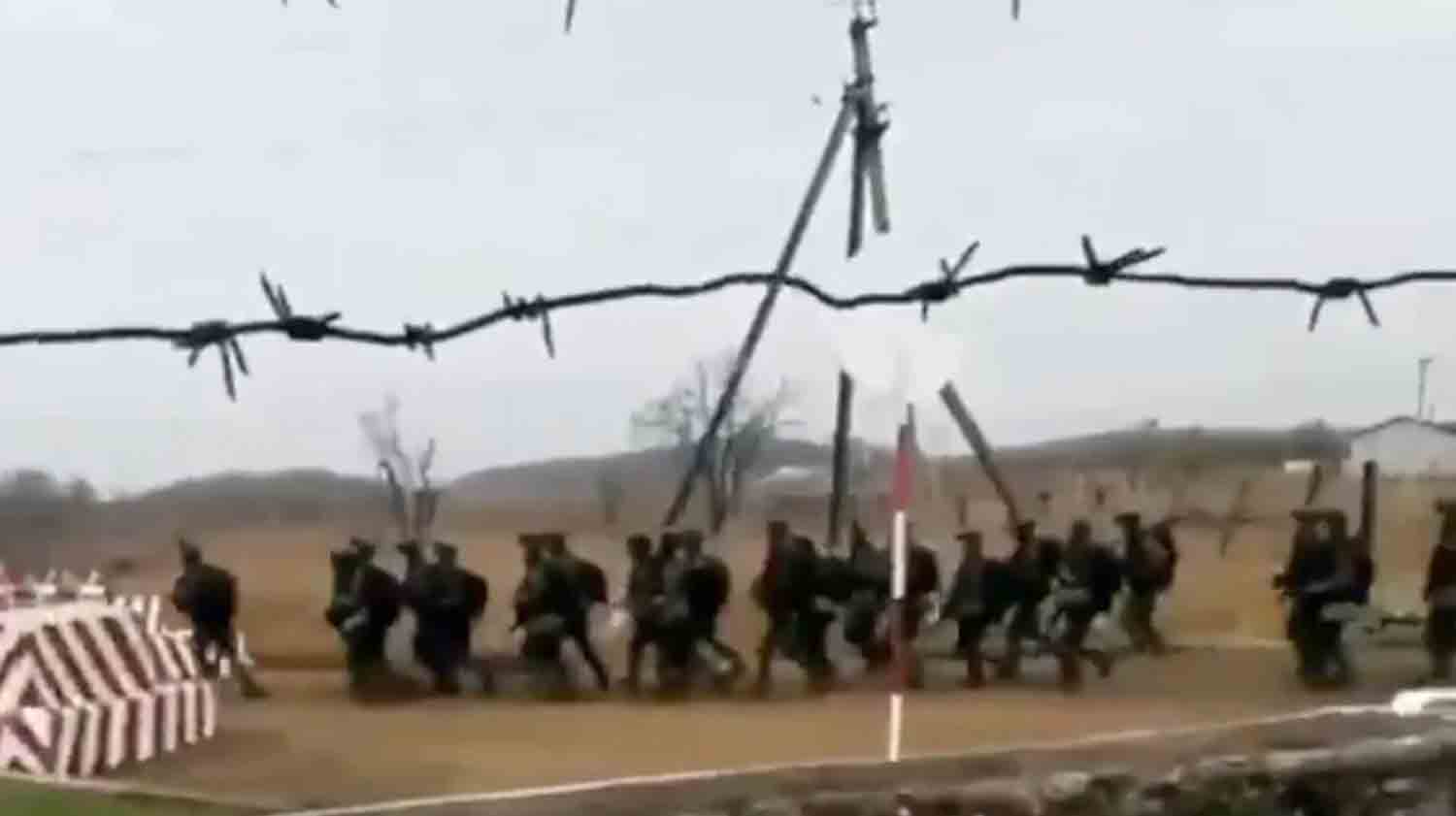 North-Korean-troops-train-in-Russia North Korean troops train in Russia in footage circulated online on October 18, 2024.