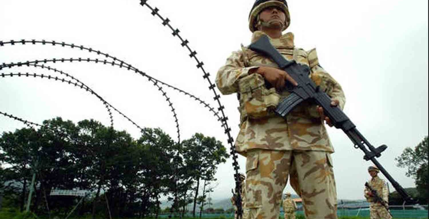 Soldiers conduct military exercises at a base in South Korea.