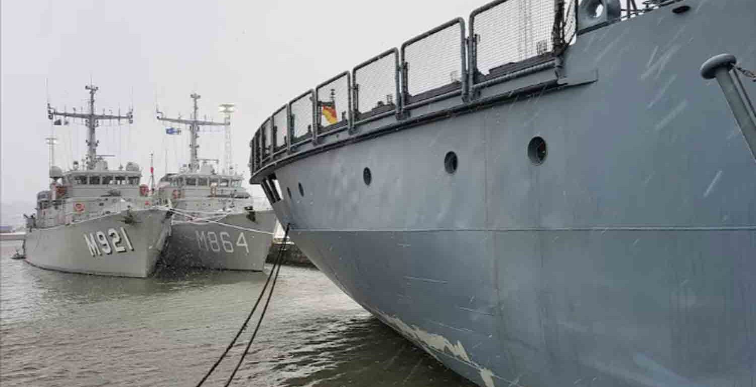 German warship FGS Weilheim and other warships of NATO allies are docked during NATO exercise Freezing Winds 24, led by the Finnish Navy, in the Baltic Sea in Turku, Finland.