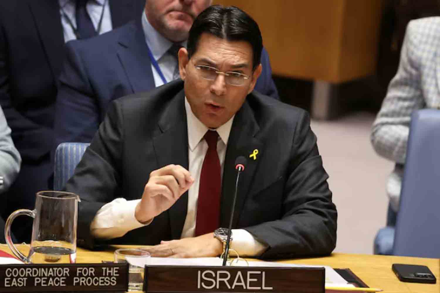 Israel has accused Hezbollah at the UN of trying to rebuild its capabilities with Iran’s help