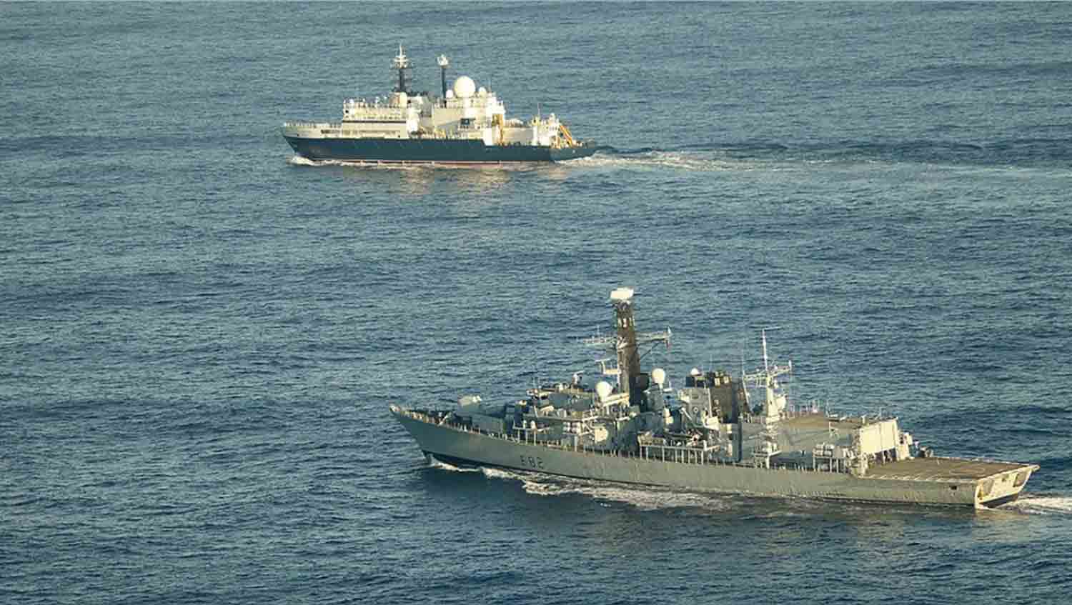 British Navy reports that a Russian intelligence vessel has entered UK waters for the second time