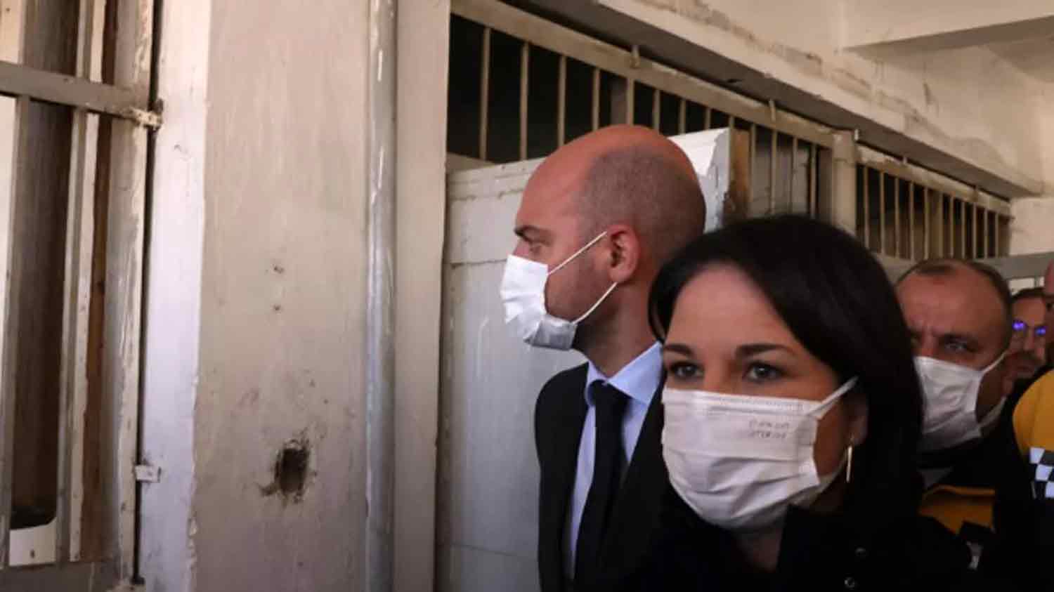 French and German Foreign Ministers visit Syria and tour the infamous Sednaya prison