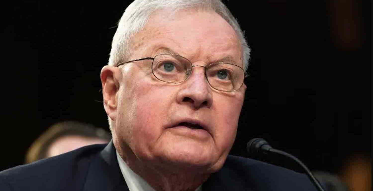 Keith Kellogg during a Senate armed services committee hearing on the conflict in Ukraine.