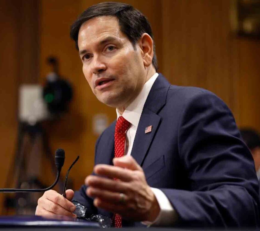 Secretary of State, Sen. Marco Rubio testifies during his Senate Foreign Relations confirmation hearing at Dirksen Senate Office Building.