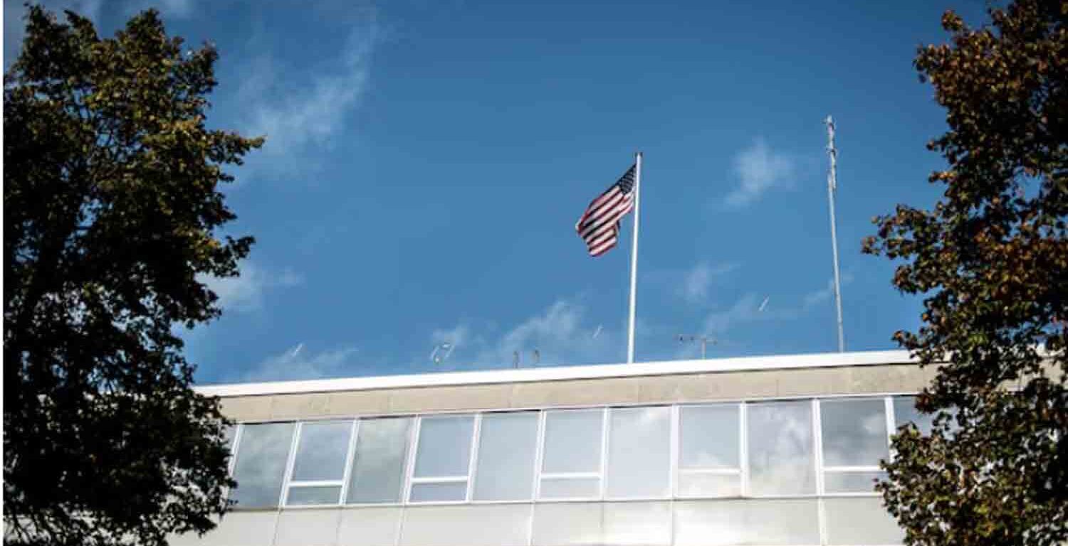 U.S. Embassy building is pictured in Copenhagen, Denmark.