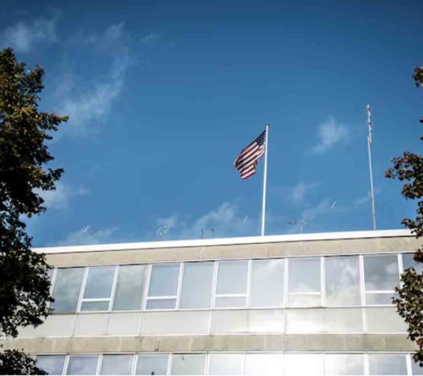 U.S. Embassy building is pictured in Copenhagen, Denmark.