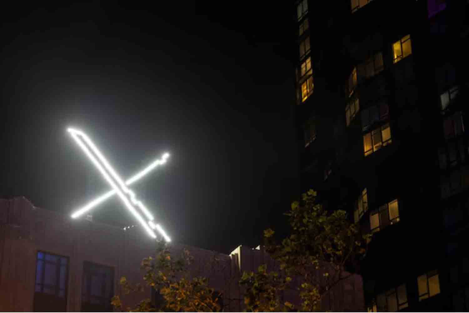 x-logo 'X' logo is seen on the top of the headquarters of the messaging platform X, formerly known as Twitter, in downtown San Francisco, California, U.S.