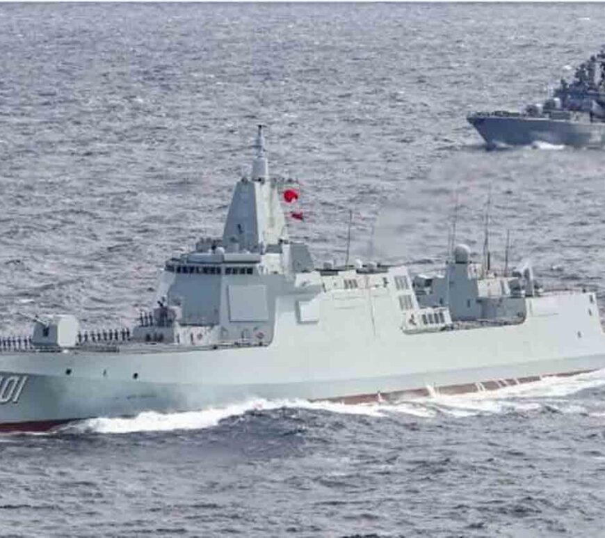 China’s Type 055 ship locks horns with U.S. destroyer armada.