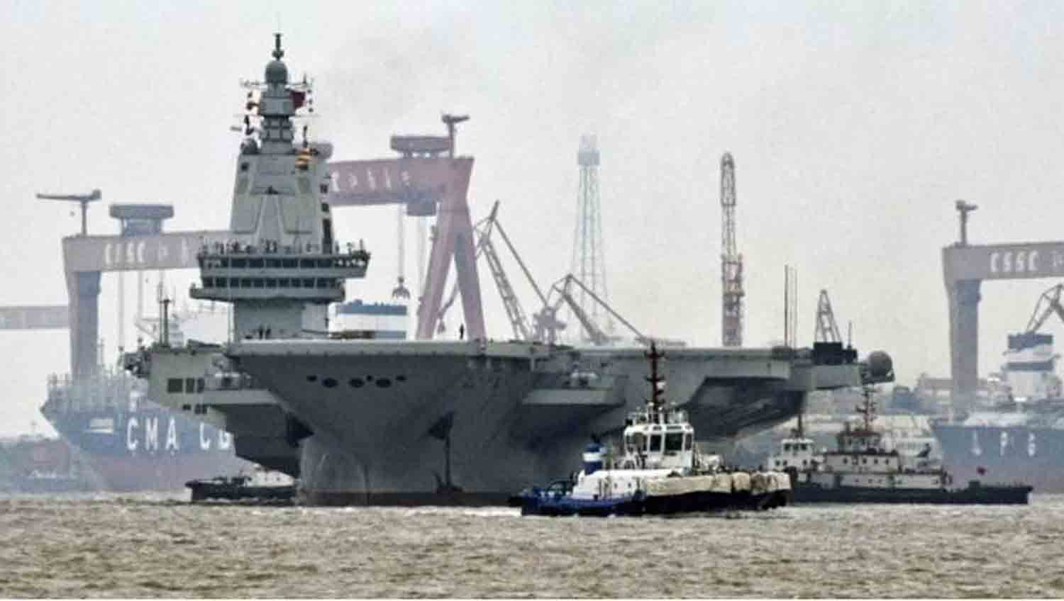 Chinese-aircraft-carrier-Fujian Chinese aircraft carrier Fujian