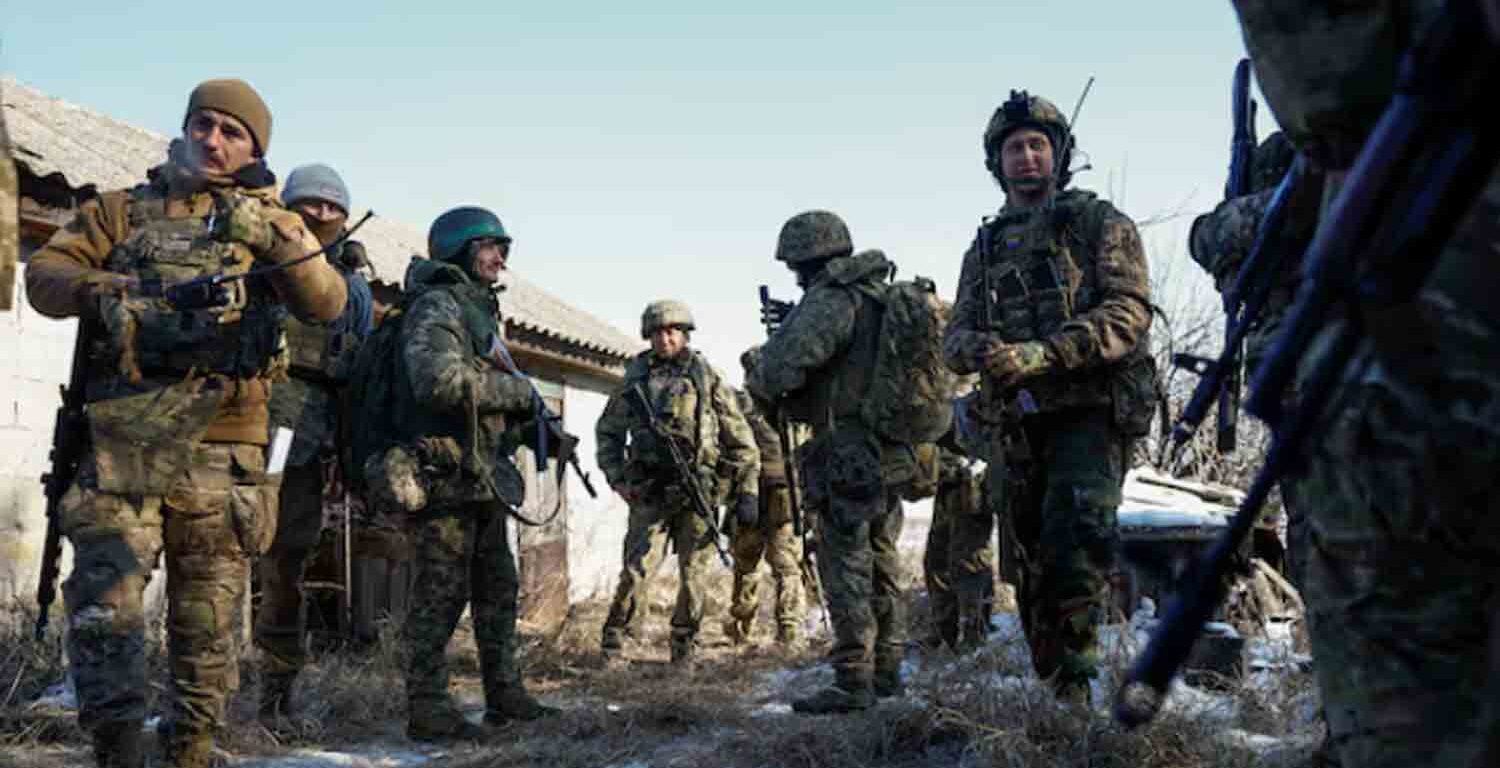 Ukrainian service members of the 68th Jaeger Brigade named after Oleksa Dovbush attend military exercises at a training ground, amid Russia's attack on Ukraine, in Dnipropetrovsk region, Ukraine.