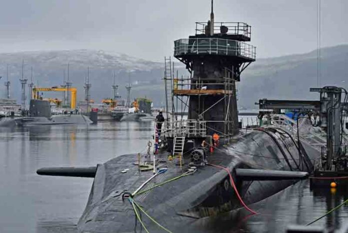 Britain's nuclear missiles are carried on its fleet of four Vanguard class nuclear-powered ballistic missile submarines.