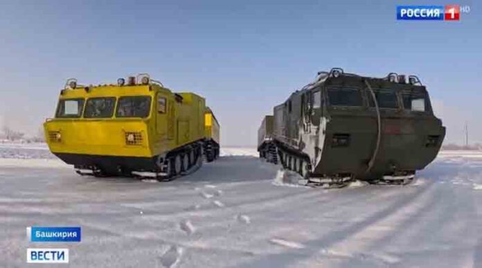 Russia sent military all-terrain vehicles to Arctic for tests