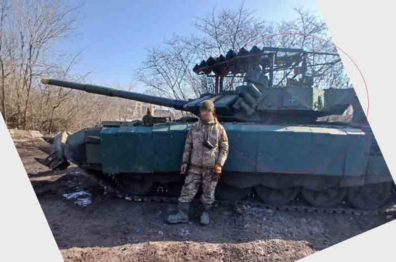 Russia’s T-72B3M tank equipped with the Arena-M system has been observed on the battlefield