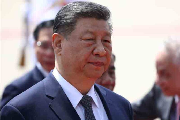 Chinese President Xi Jinping looks on on the day he lays a wreath at the Ho Chi Minh Mausoleum during his visit to Hanoi, Vietnam.