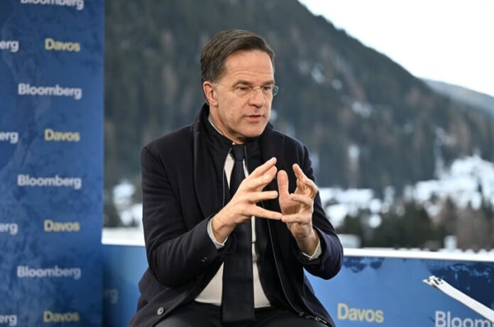 Mark Rutte, secretary general of NATO, in Davos, Switzerland