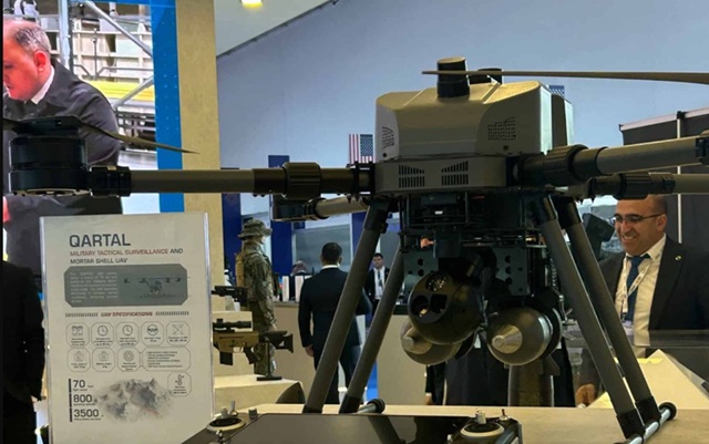QARTAL bomber drone at the World Defense Show.