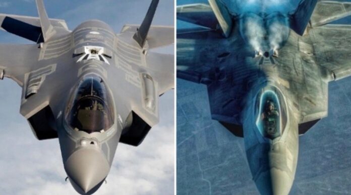 U.S. Air Force F-35 and F-22 Stealth Fighters