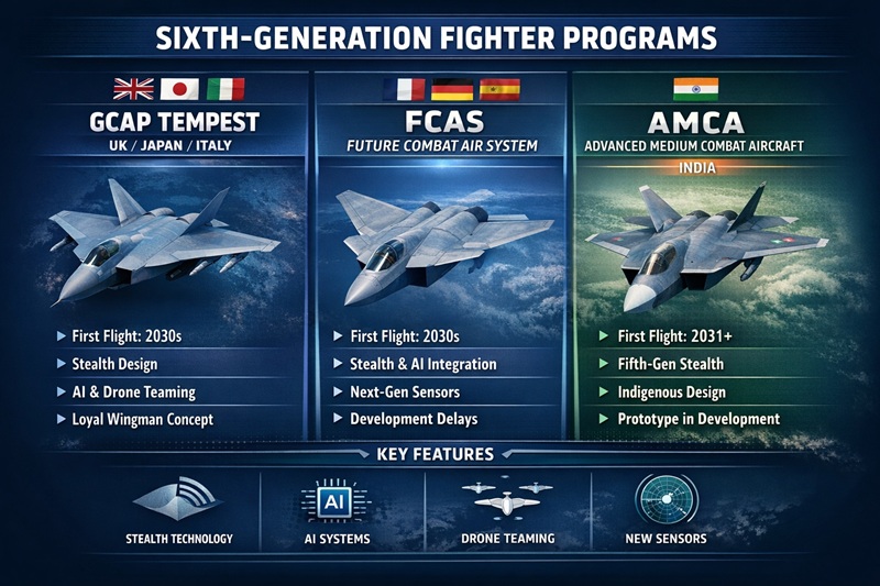 Advanced fighter jet programs comparison