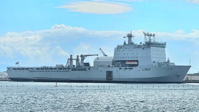 Bay-class auxiliary dock landing ship, RFA Lyme Bay Bay-class auxiliary dock landing ship, RFA Lyme Bay
