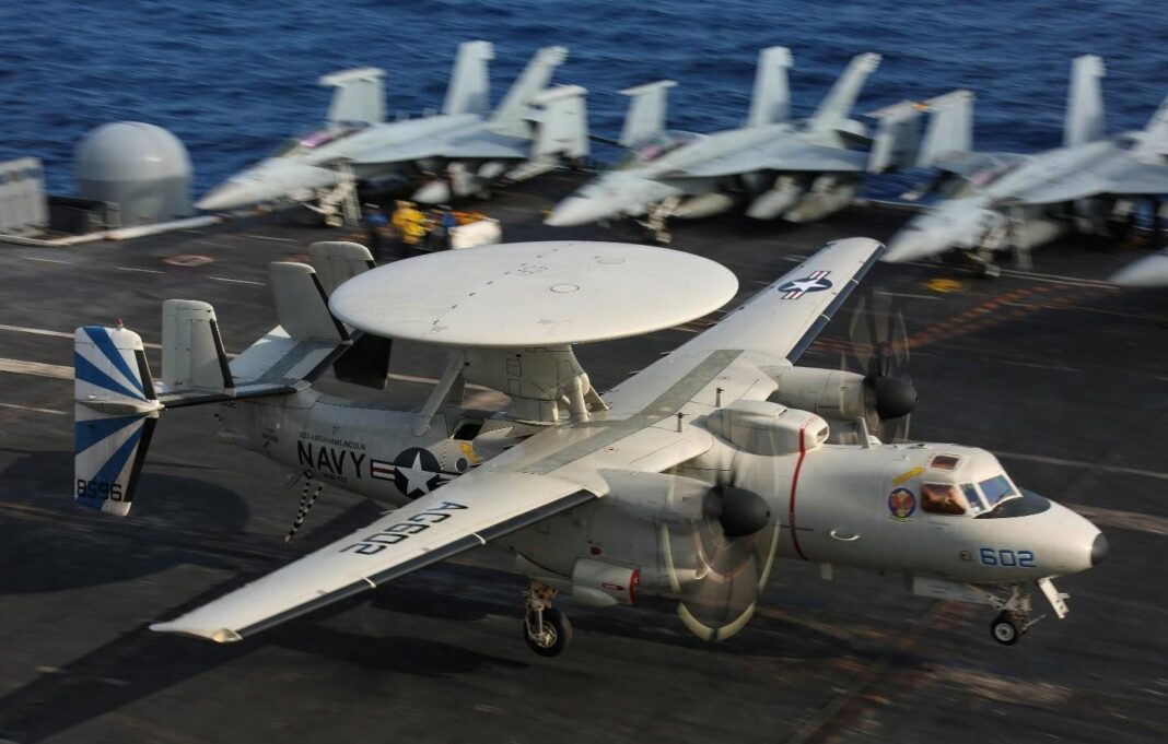 E-2D Hawkeye airborne radar aircraft