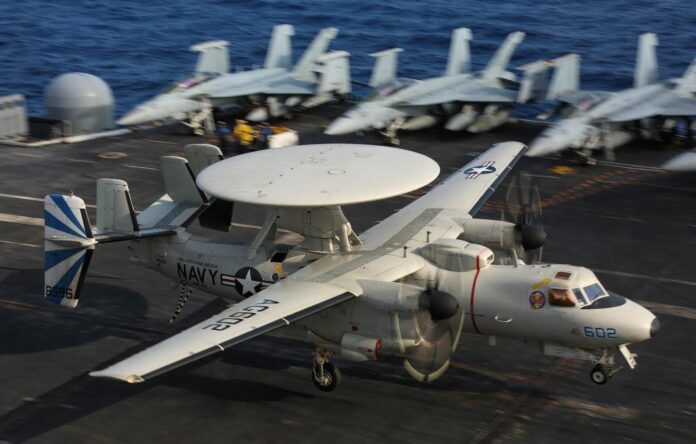 E-2D Hawkeye airborne radar aircraft