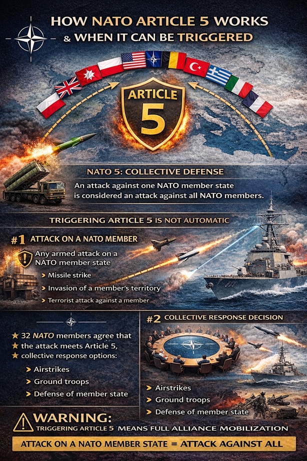 Infographic: How NATO Article 5 works and when it can be triggered