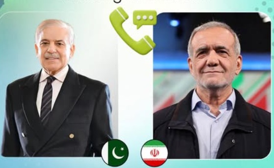 Shehbaz Sharif holds telephone conversation with Iranian President Masoud Pezeshkian