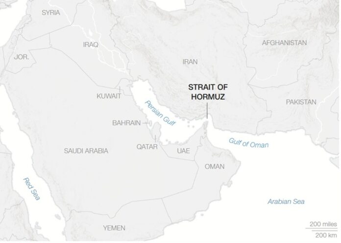 Strait of Hormuz map