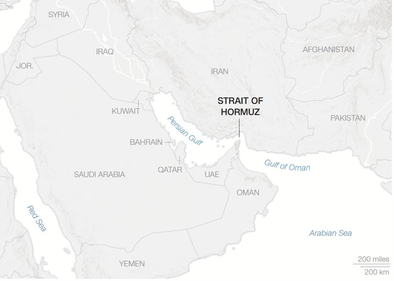 Strait of Hormuz map